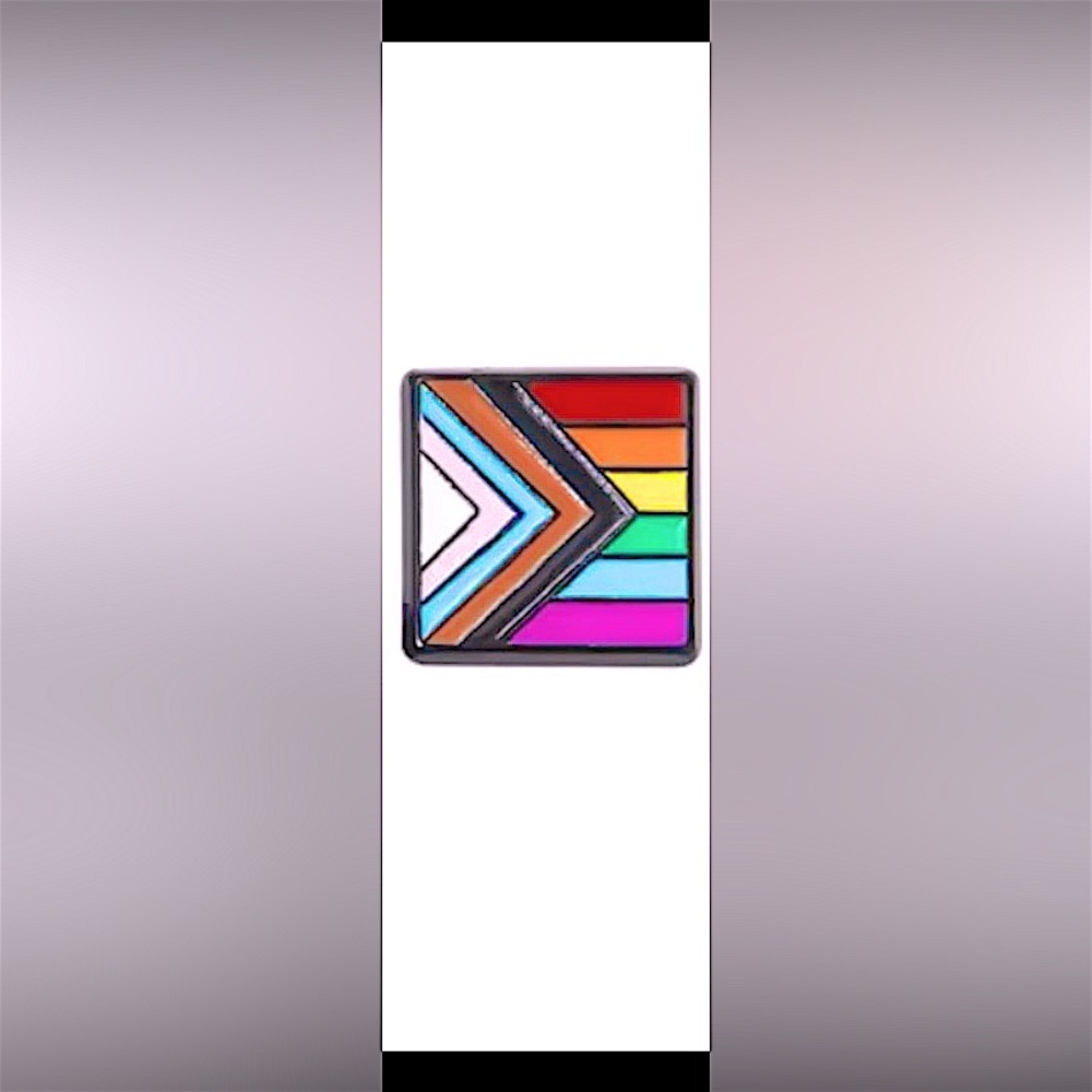 1 Tiny LGBTQ+ Pride Progressive Inclusive Rainbow Square Flag 🏳️‍🌈 Pin